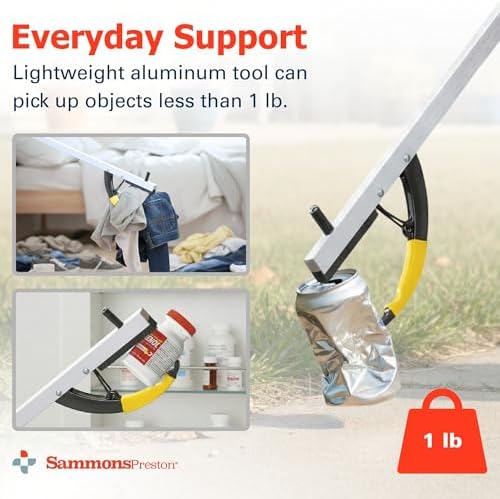 Sammons Preston Reacher with Super Strong Magnet, 32 Inch, Grabber Reacher Tool, Lightweight Trash Picker Grabber & Garden Nabber, Aluminum Picker Up Tool & Reaching Claw, Dressing Assist Tool, 3 Pack - Image 4