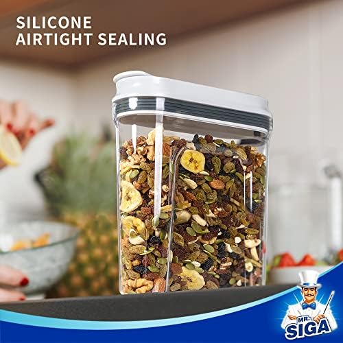 MR.SIGA Airtight Cereal Dispenser Set, Storage Containers for Dry Goods - Image 5