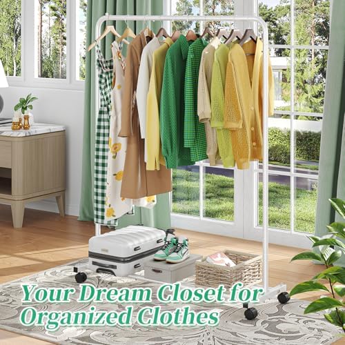 Simple Trending Clothes Clothing Garment Rack, Clothes Organizer, White - Image 2