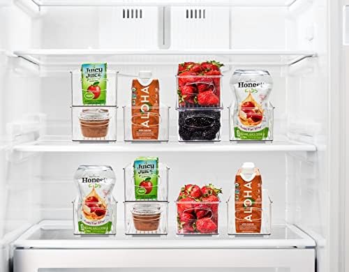 Sorbus Fridge Organizers and Storage, Clear Stackable Bins (Small, 6 Pack) - Image 2
