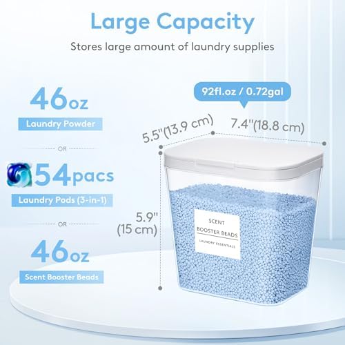 Lifewit Laundry Pods Container with Pop-up Lid, 0.72gal, 2 Pcs - Image 4