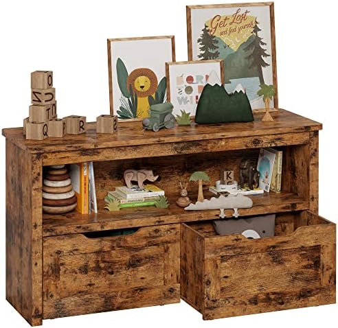 IRONCK Toy Storage Organizer with Drawers, Floor Toy Box with Wheels by IRONCK