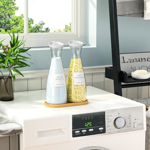 2 Pack White Laundry Detergent Dispenser Container, 54OZ Laundry Soap Dispenser - Image 2