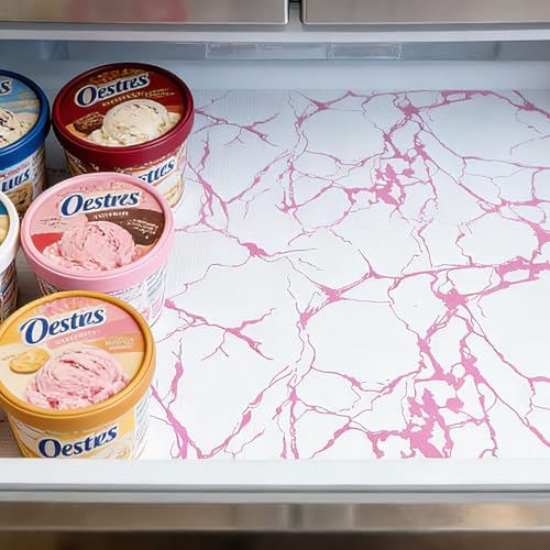 Pink Marble Pattern Shelf Liner, Non-Adhesive Non-Slip Thickened - Image 5