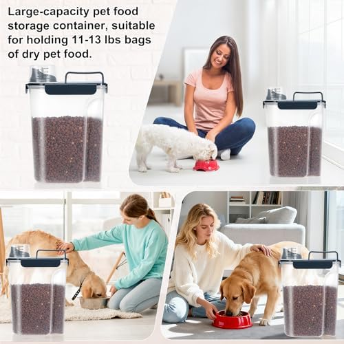 LEAWALK Cat Dog Pet Food Storage Container 10Lbs BPA-free-Royal Blue - Image 7