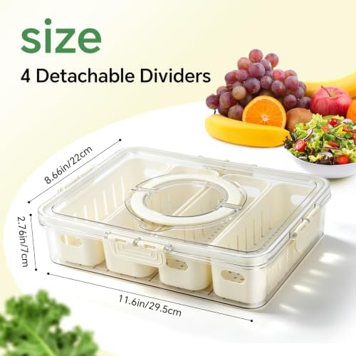 Salad Storage Container for Fridge, Produce Saver Bin with Lid & Handle - Image 5