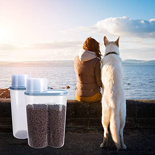 2 Pack 2lb/2.5L Pet Food Storage Container with Measuring Cup for Small Dog, Cat, Waterproof-BPA Free - Image 7
