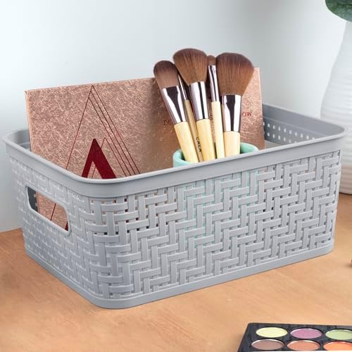 Sterilite Small Stacking Baskets w/ Handles for Bathroom & Pantry, 16-Pack - Image 4