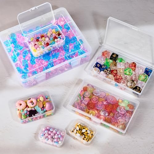 Clear Small Plastic Storage Containers with Lids, 7 Pack - Image 6