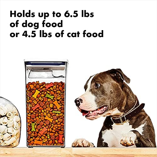 OXO Good Grips Pet Food Container 6.0 Qt | Clear | Airtight Seal | With Half Cup Scoop | Pack of 4 - Image 3