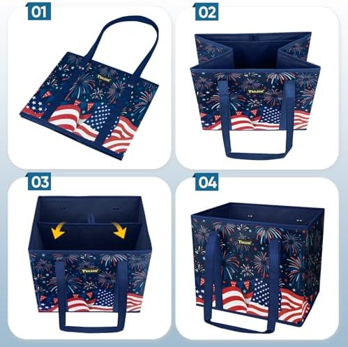 BALEINE 6PK Reusable Grocery Bags, Heavy Duty Shopping Tote Bag - Image 7