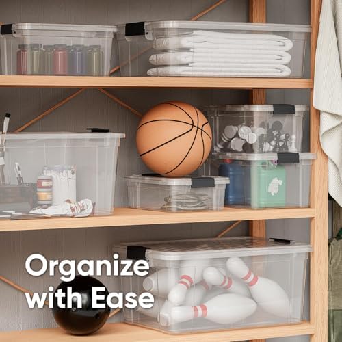 Superio 4.5 Quart Clear Plastic Storage Containers with Lids, Stackable Organizer Bins, BPA-Free Storage Boxes for Home, Office, Dorm & Classroom, 8 Pack - Image 5