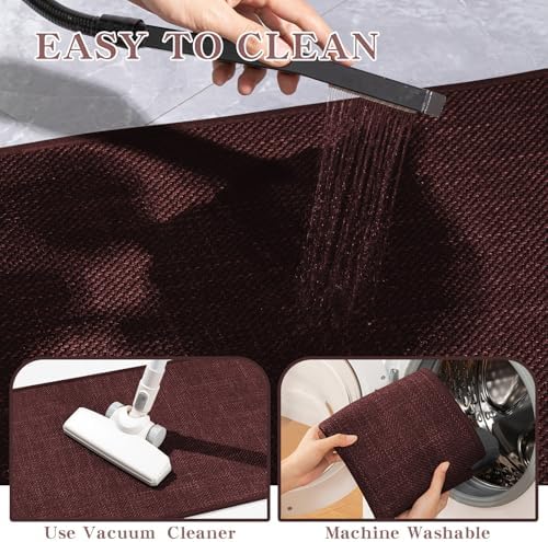 chakme Bathroom Rugs Mat 36x24, Ultra Thin Non Slip Bath Mat Large Quick Dry Absorbent Bath Mat for Bathroom Floor, (Dark Purple, 36"x24") - Image 6