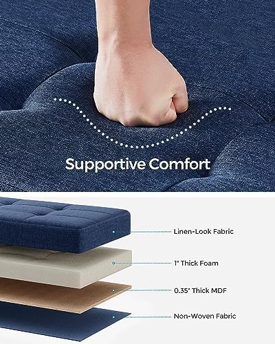 SONGMICS Storage Ottoman Bench, Foldable Foot Rest with Legs - Image 4