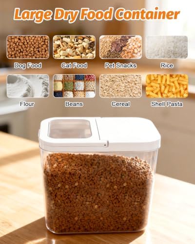 Pet Dog Food Storage Containers 12 - 14 Lbs with Flip-Top Lid ½ Cup Scoop - Image 6