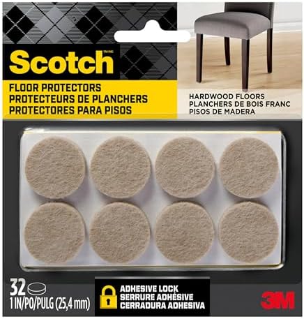 Scotch Felt Pads, 32 Pads, Circle, Beige, 1 in x 1 in by ScotchBrand
