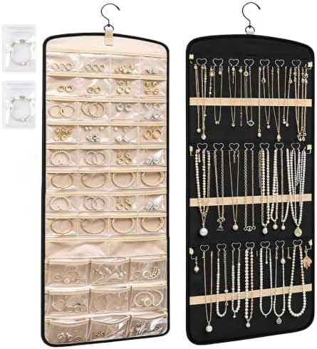 Hanging Jewelry Organizer, 1Pcs Double-Sided Jewelry Storage Roll XL by Unknown