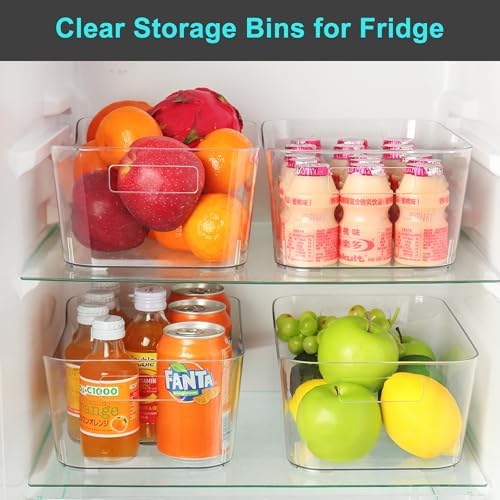 Heyuzb Pantry Organizers Storage, Clear Storage Organizer Bins 12 PACK - Image 3