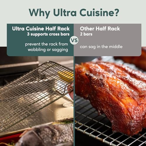 Ultra Cuisine 100% Stainless Steel Cooling and Baking Rack - 8.5 x 12-inch - Image 4