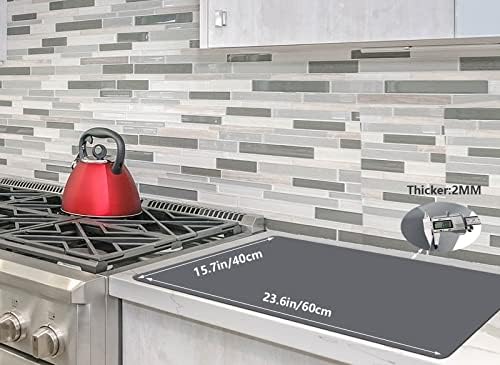 emolife Extra Thick Silicone Mats for Kitchen Counter, 23.6"x15.7", Grey - Image 2
