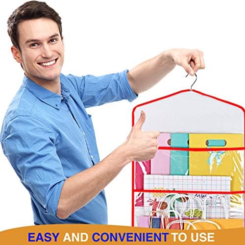 ProPik Storage for Gift Bags, Tissue Paper, and Wrapping Paper - Hanging Gift Bag Storage Organizer - 38 x 16 Inch PVC (Red) - Image 5