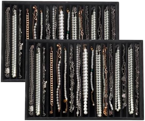 Large Velvet Jewelry Tray Display Drawer Inserts 2 Pack by Unknown