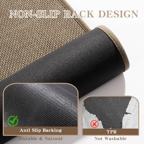 chakme Bathroom Rugs Mat 59x25, Ultra Thin Non Slip Bath Mat Large Quick Dry Absorbent Bath Mat for Bathroom Floor, (Dark Beige, 59"x25") - Image 5