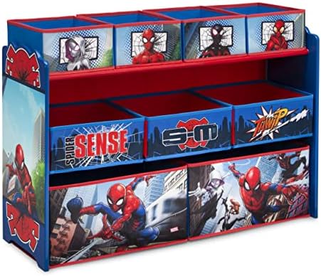 Marvel Spider-Man Deluxe 9 Bin Design and Store Toy Organizer by Delta Children, Greenguard Gold Certified by DeltaChildren