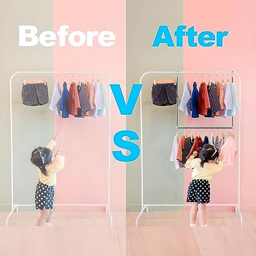 Adjustable Hanging Closet Rod, Extender Hanging Rod, Closet Hanging Organizer, Heavy Duty Closet Bar, Hanging Rod (Black, 1 Pack) - Image 4