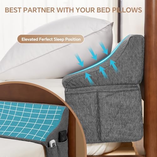 EUHAMS Queen Bed Wedge Pillow for Headboard, Mattress Gap Filler 0-7 Inches - Image 3