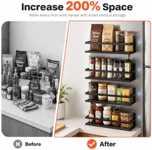 SMRCAD Magnetic Spice Rack 4-Pack – Heavy-Duty, Rust-Resistant - Image 5