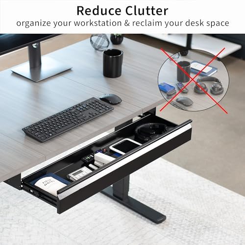 VIVO 33 inch Under Desk Slide Out Drawer without Shell, Home Office Storage Organizer, Black, DESK-AC03A-33B - Image 4