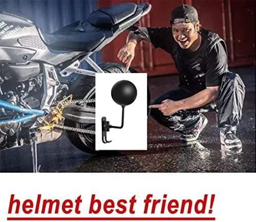 SANGMO Motorcycle Helmet Rack, Helmet Holder Wall Mount Metal Helmet Hanger - Image 5