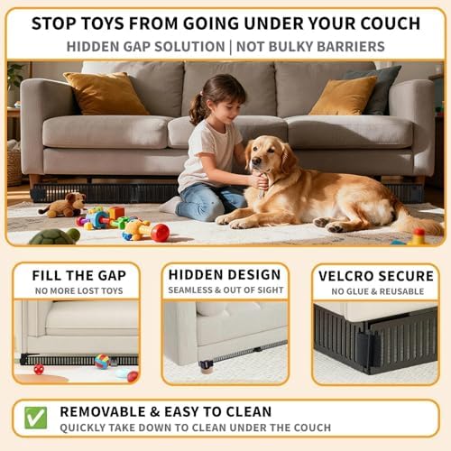 Under Couch Blocker for Pets & Toys, 1.6" Tall, Fits Gaps Up to 1.6", 8 PK - Image 2