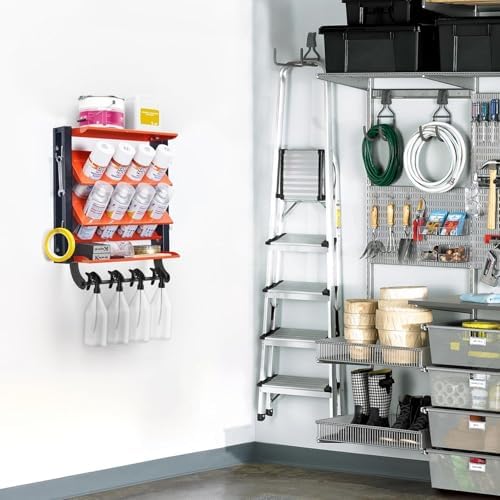 WALMANN Wall Mounted Spray Paint Can Holder, Metal Can Storage Rack - Image 5