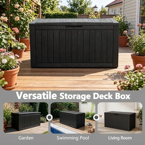 Outdoor Storage Box Waterproof, 150 Gallon Deck Box For Patio Storage - Image 5