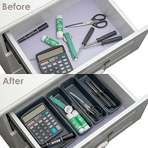 Gonice 13 PCS Drawer Organizer Tray, Interlocking Desk Drawer Organizer - Image 3