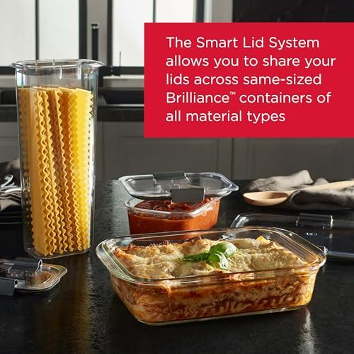 Rubbermaid Brilliance Glass Food Storage Containers, Assorted Sizes, Set of 9, BPA-Free, Leak-Proof, Clear - Image 4