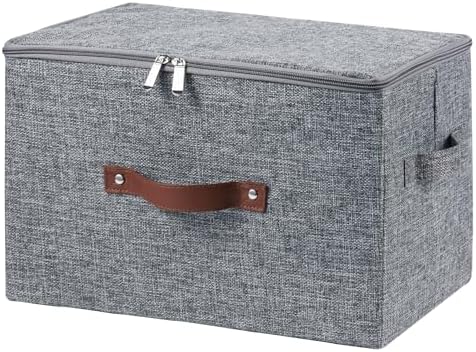 Storage Bins with Zipper Lids Decorative Lidded Baskets Boxes by VinneGenzz