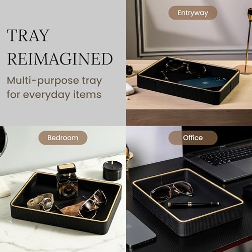 Leather Cologne Organizer Valet Tray for Men| Mens Valet Catch All Tray Key Basket| Leather Organizer Catchall - Image 6