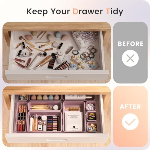 A-LuGei 【Military Grade】 Drawer Organizer for Vanity Bathroom Makeup Desk - Image 4