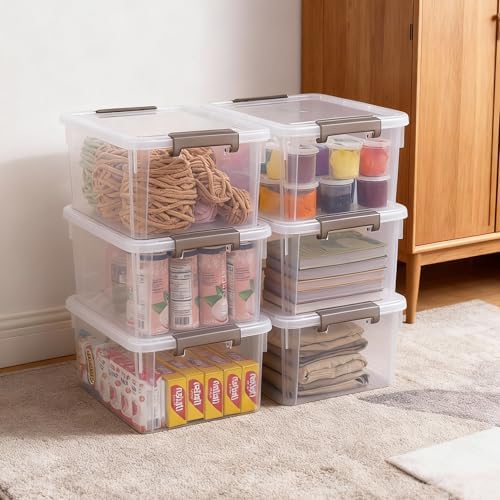 Citylife 17 QT Clear Storage Bins with Lids 1 Pack Plastic Storage Bins - Image 3