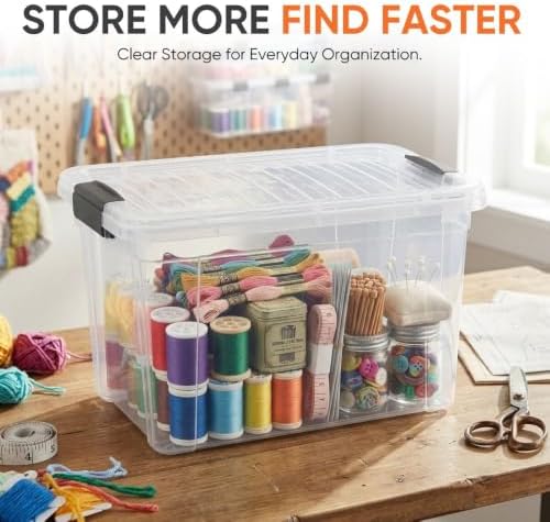 Superio 8.7 Quart Clear Plastic Storage Boxes with Lids, Stackable Organizer Containers, BPA-Free Storage Bins for Home, Office, School & Dorm, 3 Pack - Image 2