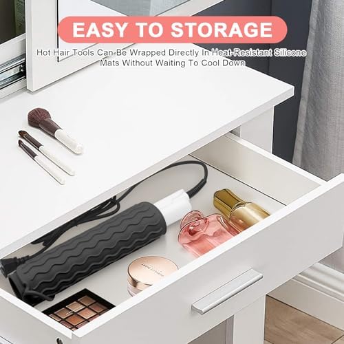 Suafrnut Plus Size Silicone Heat Resistant Mat for Hair Tools(12" x 9") - Image 6