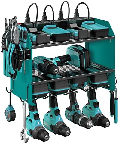 CCCEI Wall Mount Modular Tool Charging Organizer, NavyBlue, 1 Pack, 3 Tier. by CCCEI