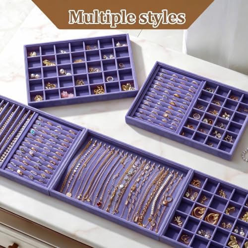 Large Velvet Jewelry Tray Display Drawer Inserts 2 Pack - Image 6