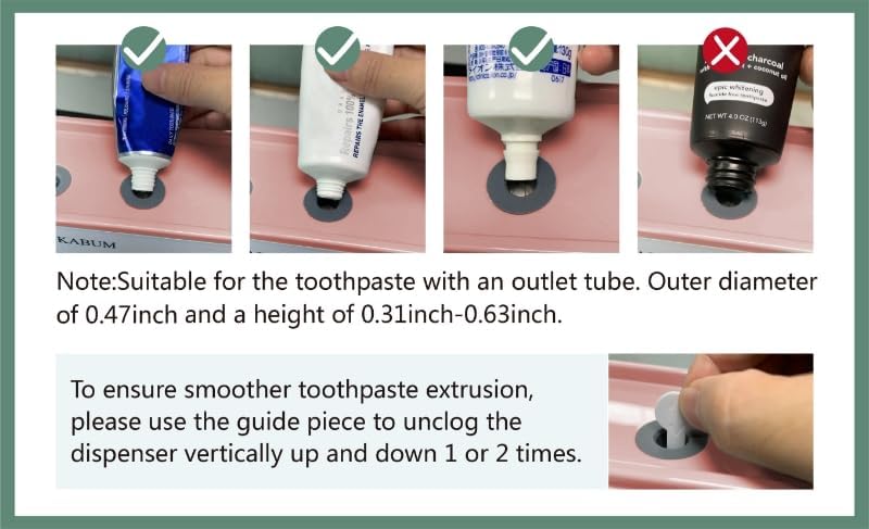 KABUM Toothbrush Holders for Bathrooms Toothpaste Dispenser, Grey - Image 3