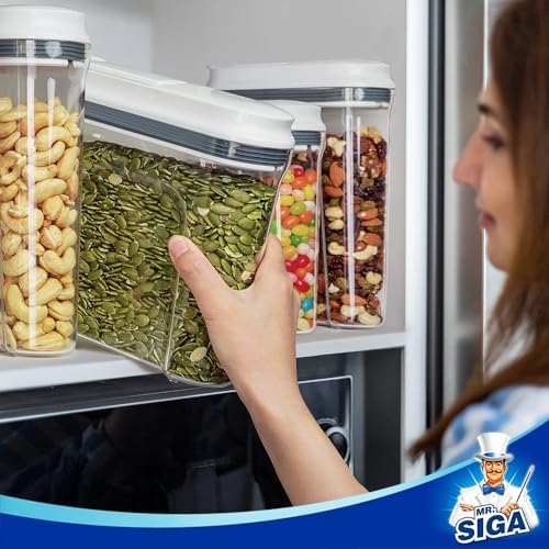 MR.SIGA Airtight Cereal Dispenser Set, Storage Containers for Dry Goods - Image 4