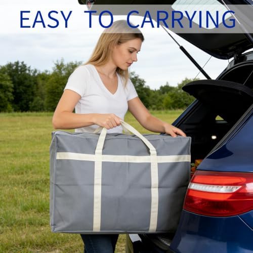 6 Pack Moving Bags, Sturdy Packing Bags with Handles, Zippers - Image 4