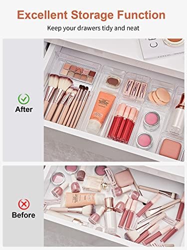 SMARTAKE 29 PCS Drawer Organizer, 4-Size Desk Bathroom Drawer Organizer - Image 4